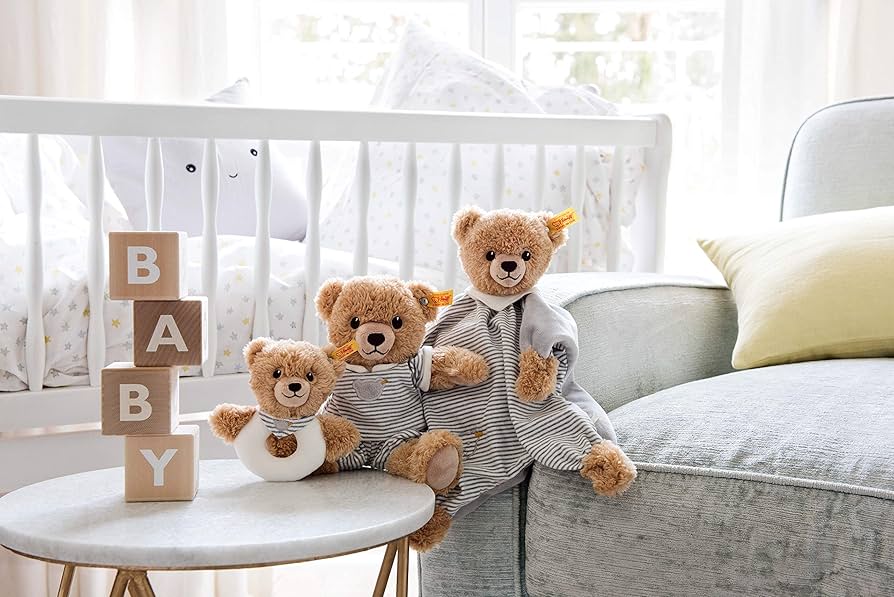 ぬいぐるみ Steiff 30cm Sleep Well Bear Comforter (Pink) Steiff (シュタイフ) ヌイグルミ Sleep well bear-おやすみクマ